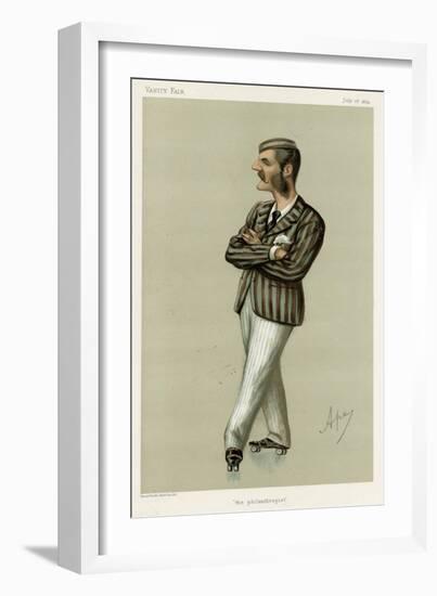 Roller-Skating, Mr Praed-Carlo Pellegrini-Framed Art Print