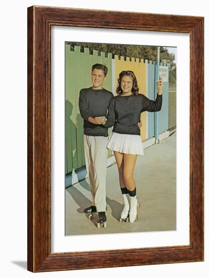 Roller Skating Pairs Competition-null-Framed Art Print