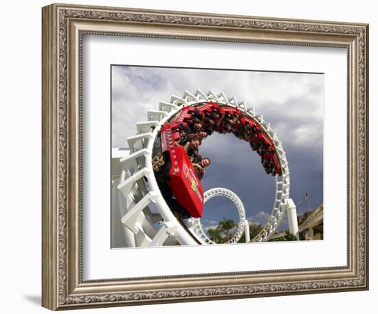 Rollercoaster, Sea World, Gold Coast, Queensland, Australia-David Wall-Framed Photographic Print