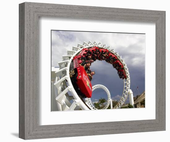 Rollercoaster, Sea World, Gold Coast, Queensland, Australia-David Wall-Framed Photographic Print