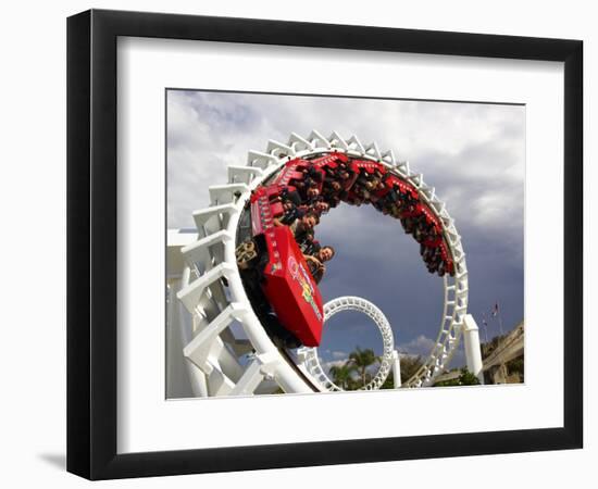 Rollercoaster, Sea World, Gold Coast, Queensland, Australia-David Wall-Framed Photographic Print