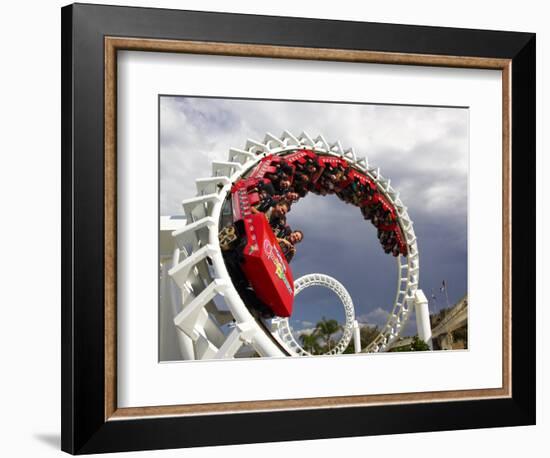 Rollercoaster, Sea World, Gold Coast, Queensland, Australia-David Wall-Framed Photographic Print