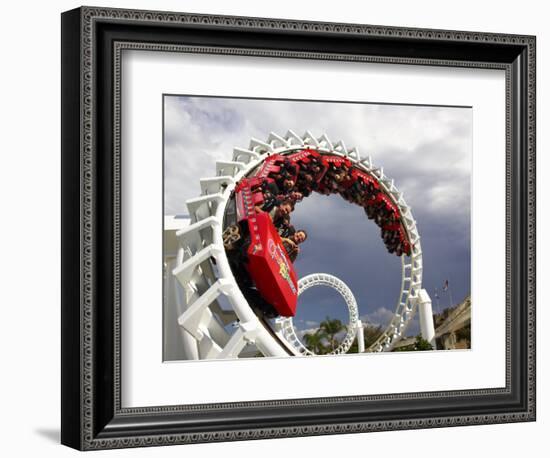 Rollercoaster, Sea World, Gold Coast, Queensland, Australia-David Wall-Framed Photographic Print