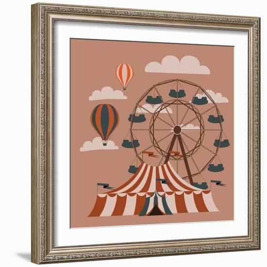 Rollercoaster-zayats-and-zayats-Framed Art Print