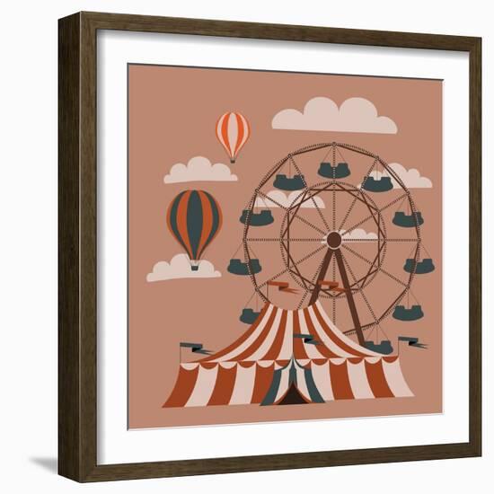 Rollercoaster-zayats-and-zayats-Framed Art Print
