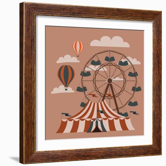 Rollercoaster-zayats-and-zayats-Framed Art Print