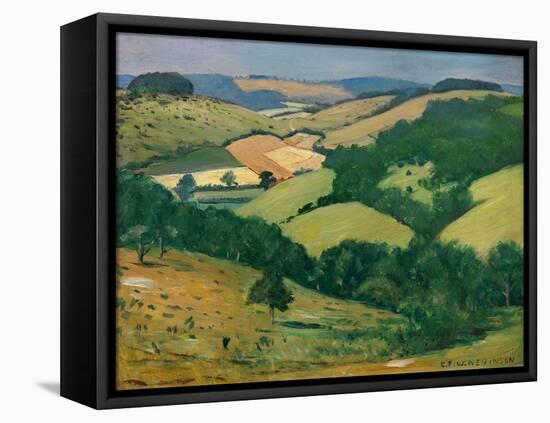 Rolling Country (The Downs below Goodwood) (Oil on Board)-Christopher Richard Wynne Nevinson-Framed Premier Image Canvas