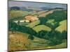 Rolling Country (The Downs below Goodwood) (Oil on Board)-Christopher Richard Wynne Nevinson-Mounted Giclee Print