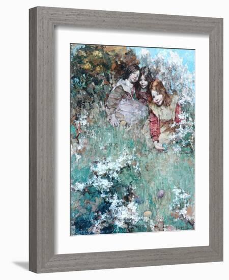 Rolling Easter Eggs, 1905-Edward Atkinson Hornel-Framed Giclee Print