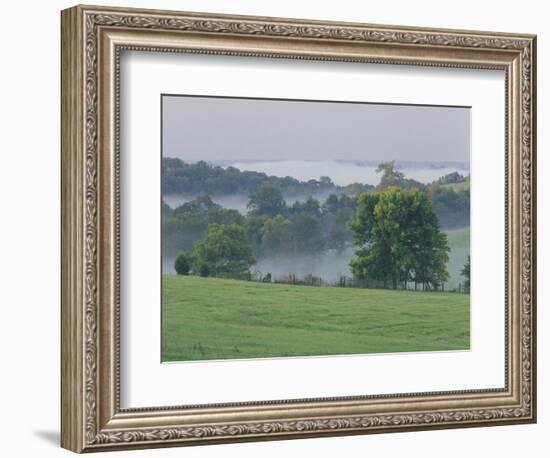 Rolling Hills of the Bluegrass Region at Sunrise, Kentucky, USA-Adam Jones-Framed Photographic Print