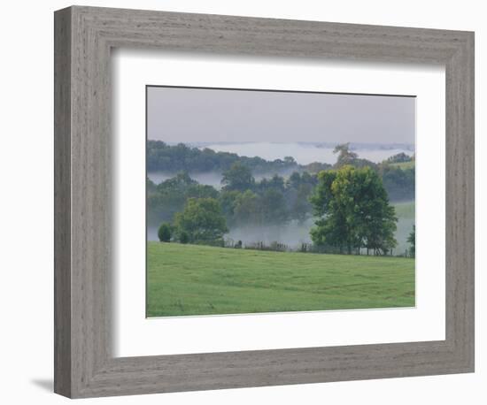 Rolling Hills of the Bluegrass Region at Sunrise, Kentucky, USA-Adam Jones-Framed Photographic Print