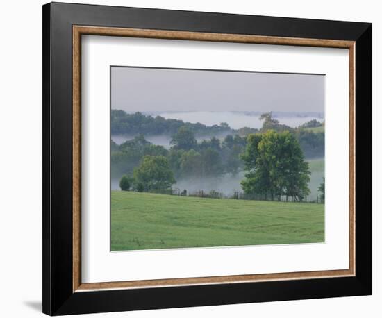 Rolling Hills of the Bluegrass Region at Sunrise, Kentucky, USA-Adam Jones-Framed Photographic Print