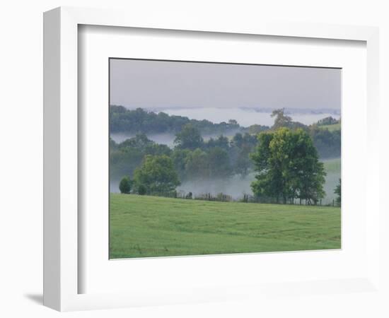 Rolling Hills of the Bluegrass Region at Sunrise, Kentucky, USA-Adam Jones-Framed Photographic Print