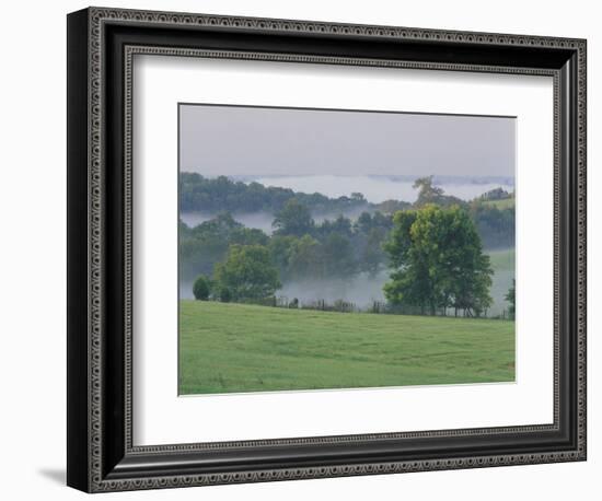 Rolling Hills of the Bluegrass Region at Sunrise, Kentucky, USA-Adam Jones-Framed Photographic Print