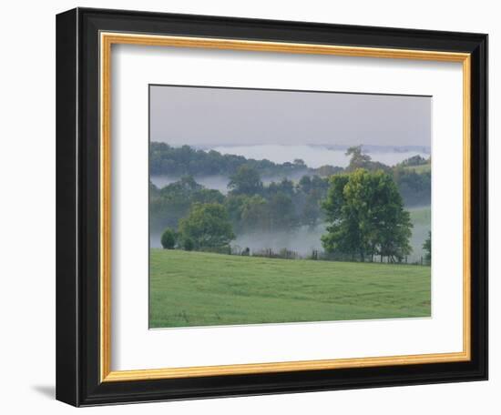 Rolling Hills of the Bluegrass Region at Sunrise, Kentucky, USA-Adam Jones-Framed Photographic Print