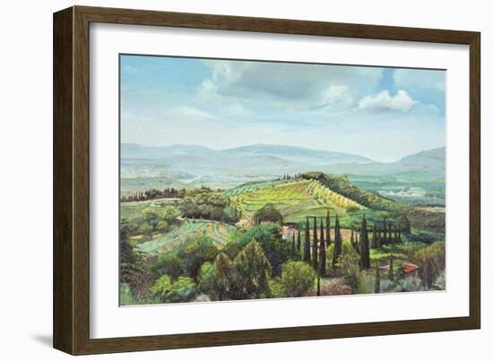 Rolling Hills, Pistoia, Tuscany-Trevor Neal-Framed Giclee Print