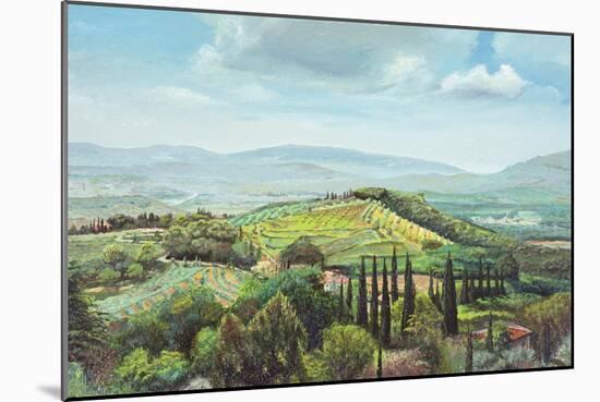 Rolling Hills, Pistoia, Tuscany-Trevor Neal-Mounted Giclee Print
