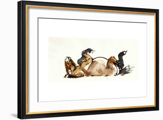 Rolling Horse (Przewalski), 2013-Mark Adlington-Framed Giclee Print