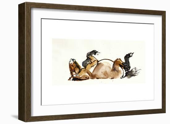 Rolling Horse (Przewalski), 2013-Mark Adlington-Framed Giclee Print