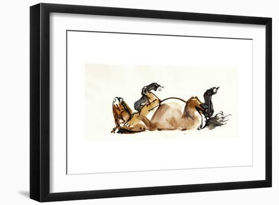 Rolling Horse (Przewalski), 2013-Mark Adlington-Framed Giclee Print