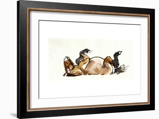 Rolling Horse (Przewalski), 2013-Mark Adlington-Framed Giclee Print