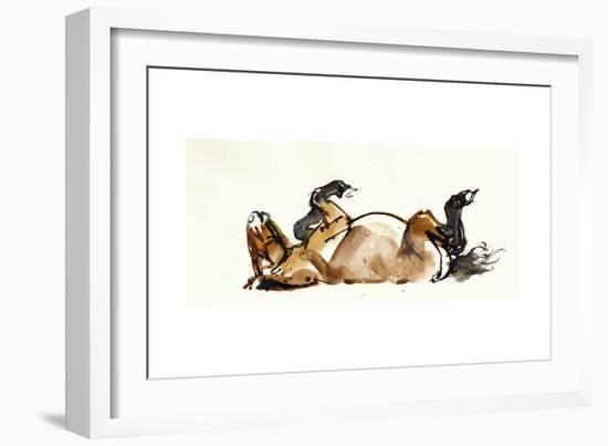 Rolling Horse (Przewalski), 2013-Mark Adlington-Framed Giclee Print