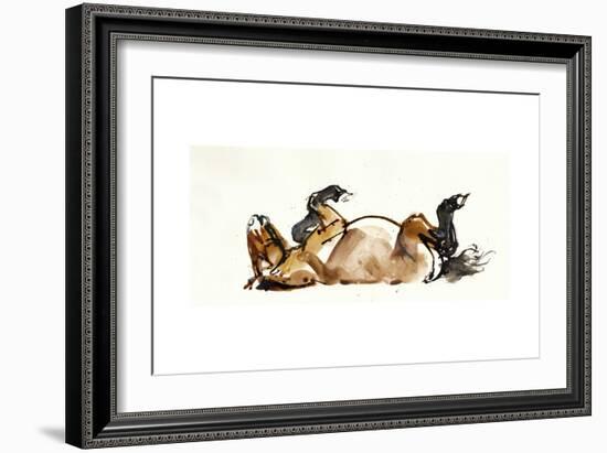 Rolling Horse (Przewalski), 2013-Mark Adlington-Framed Giclee Print