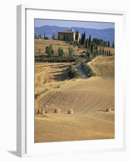 Rolling Landscape in Siena Province, Tuscany, Italy-Bruno Morandi-Framed Photographic Print