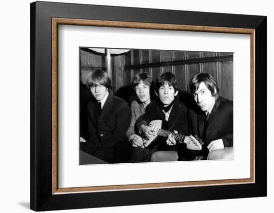 Rolling Stones Donate a Guitar-Associated Newspapers-Framed Photo