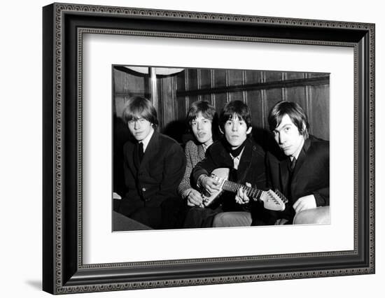 Rolling Stones Donate a Guitar-Associated Newspapers-Framed Photo