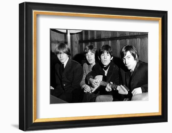 Rolling Stones Donate a Guitar-Associated Newspapers-Framed Photo