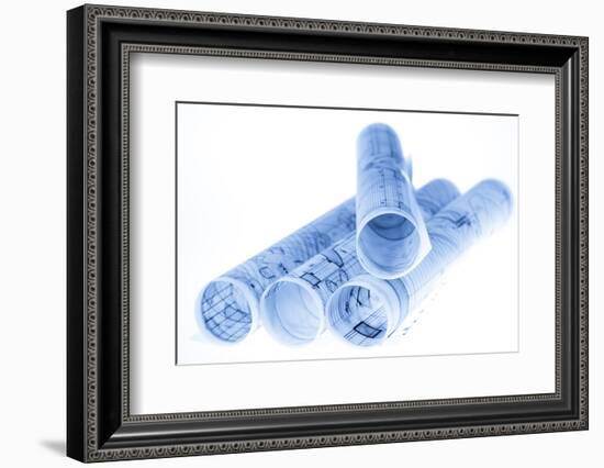 Rolls of Architecture Blueprints and House Plans--Vladimir--Framed Photographic Print