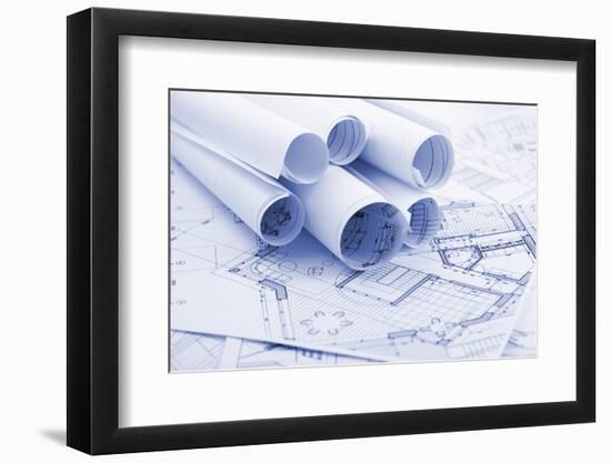 Rolls of Architecture Blueprints--Vladimir--Framed Photographic Print