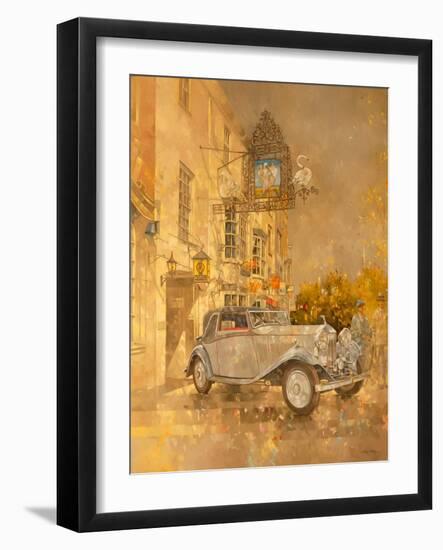 Rolls Royce outside the Swan Hotel, Market Harborough-Peter Miller-Framed Giclee Print