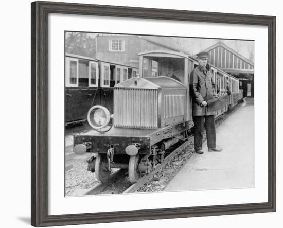 Rolls-Royce Silver Ghost Locomotive on the Romney, Hythe and Dymchurch Railway, 1933-null-Framed Photographic Print