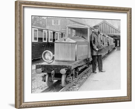 Rolls-Royce Silver Ghost Locomotive on the Romney, Hythe and Dymchurch Railway, 1933-null-Framed Photographic Print