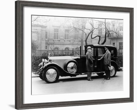 Rolls Royce with Chauffeur-null-Framed Photographic Print