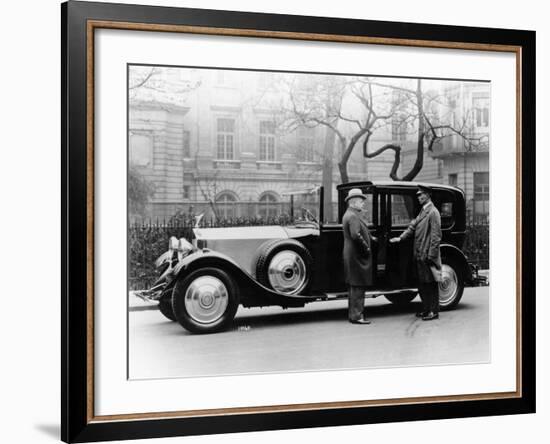 Rolls Royce with Chauffeur--Framed Photographic Print