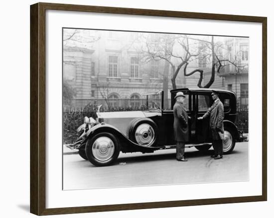 Rolls Royce with Chauffeur-null-Framed Photographic Print