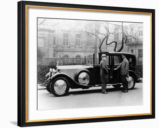 Rolls Royce with Chauffeur-null-Framed Photographic Print