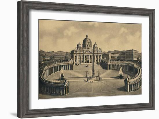 'Roma - Basilica and Square of S. Peter. Vatican Palace', 1910-Unknown-Framed Giclee Print