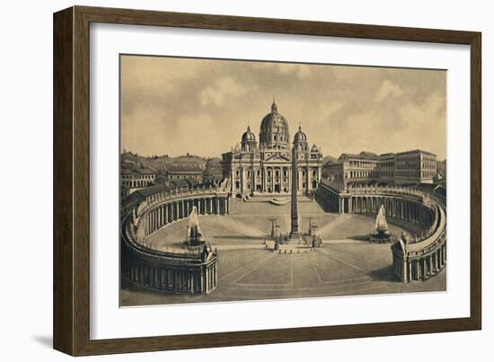 'Roma - Basilica and Square of S. Peter. Vatican Palace', 1910-Unknown-Framed Giclee Print