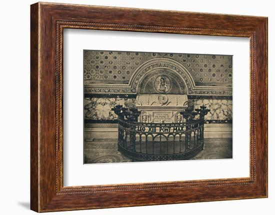 'Roma - Basilica of St Lawrence. - Tomb of Pius IX', 1910-Unknown-Framed Photographic Print