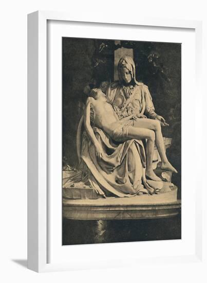 'Roma - Basilica of St. Peter. Pieta by Michelangelo', 1910-Michelangelo Buonarroti-Framed Giclee Print