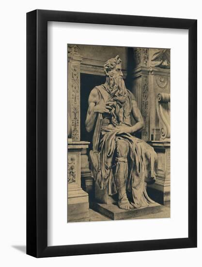 'Roma - Church of St. Peter in Vinculis - Moses, by MIchelangelo', 1910-Michelangelo Buonarroti-Framed Photographic Print