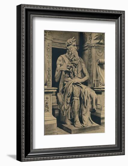 'Roma - Church of St. Peter in Vinculis - Moses, by MIchelangelo', 1910-Michelangelo Buonarroti-Framed Photographic Print