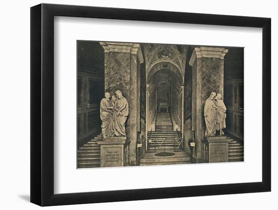 'Roma - Holy steps with the 28 marble Steps from the House of Pilate, brought to Rome by St. Helena-Unknown-Framed Photographic Print