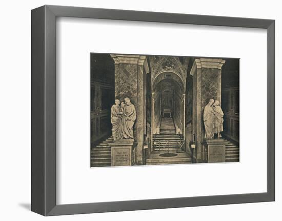 'Roma - Holy steps with the 28 marble Steps from the House of Pilate, brought to Rome by St. Helena-Unknown-Framed Photographic Print