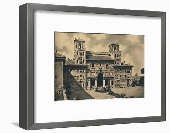 'Roma - Interior faþade of the French National Academy of Fine Arts, formerly Villa Medici', 1910-Unknown-Framed Photographic Print