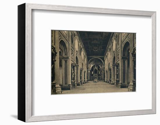 'Roma - Main nave of the Basilica of St. John Lateran (Borromini, arch. 1650)', 1910-Unknown-Framed Photographic Print